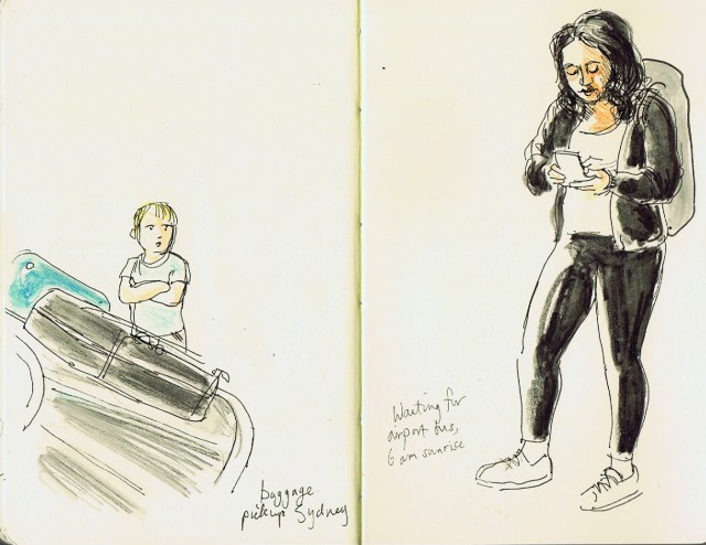 Scenes from Sydney airport 13.08 16